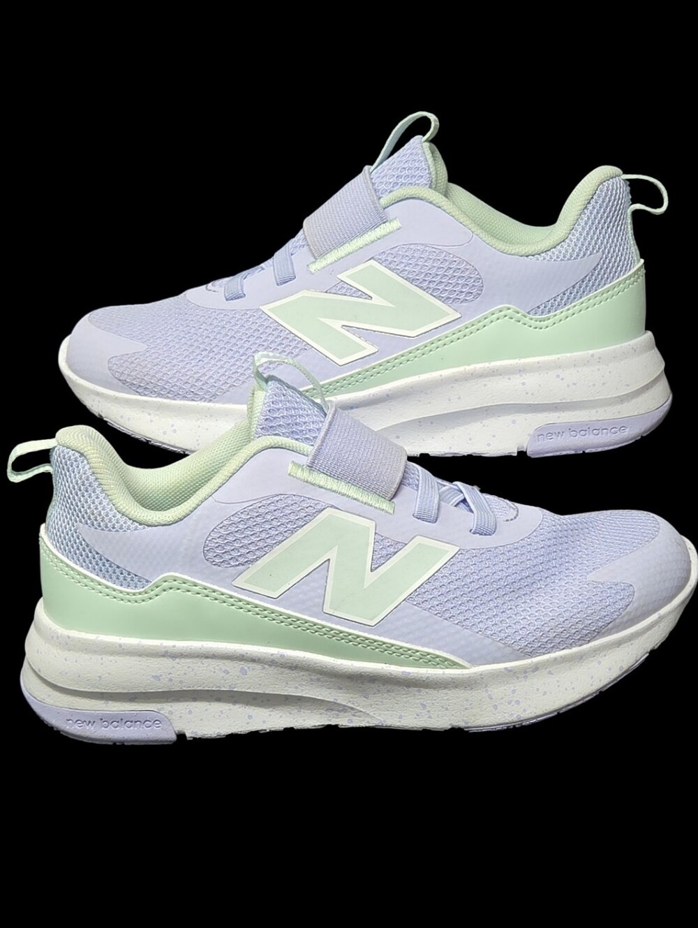Kids New Balance 468v1 Slip-On Sneakers Daybreak/Cosmic Jade & Purple - "N" Logo